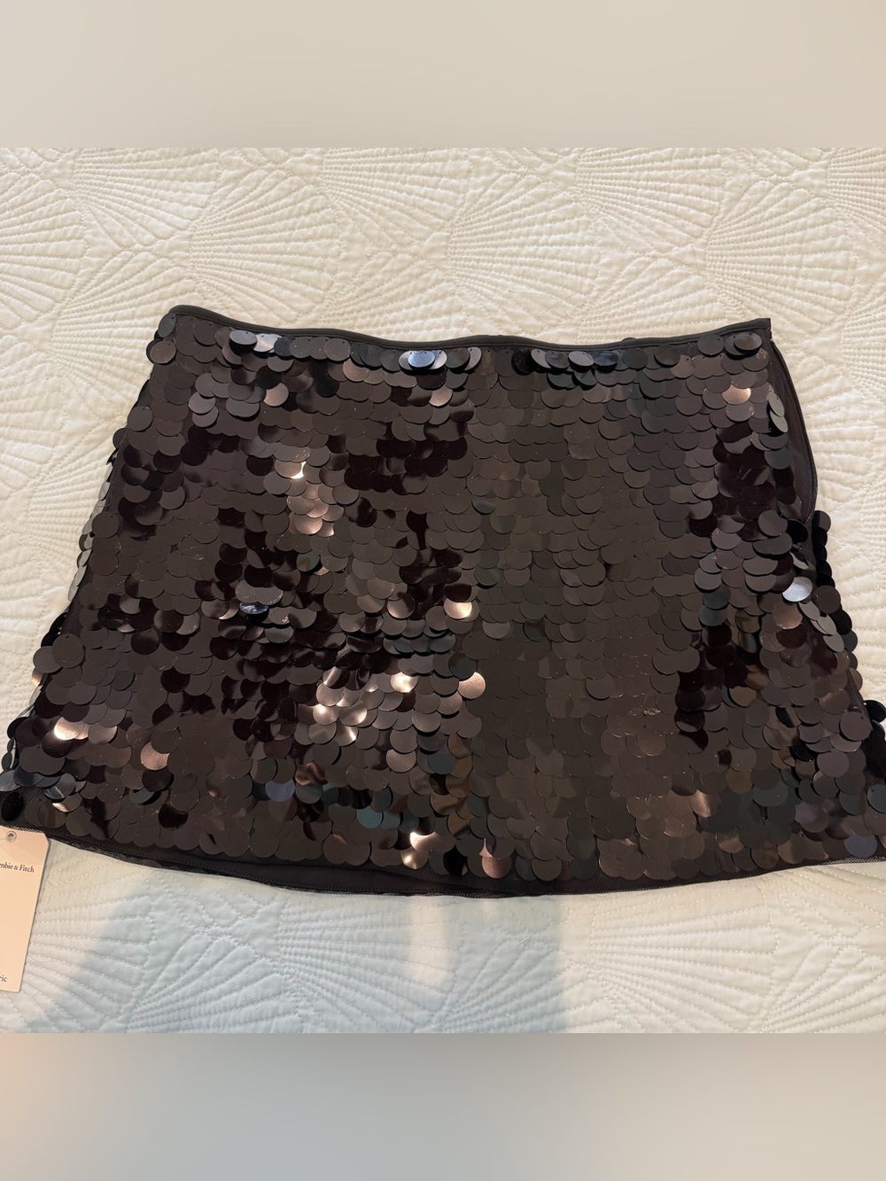 Abercrombie & Fitch Black Sequin Mini Skort, Large. NWT